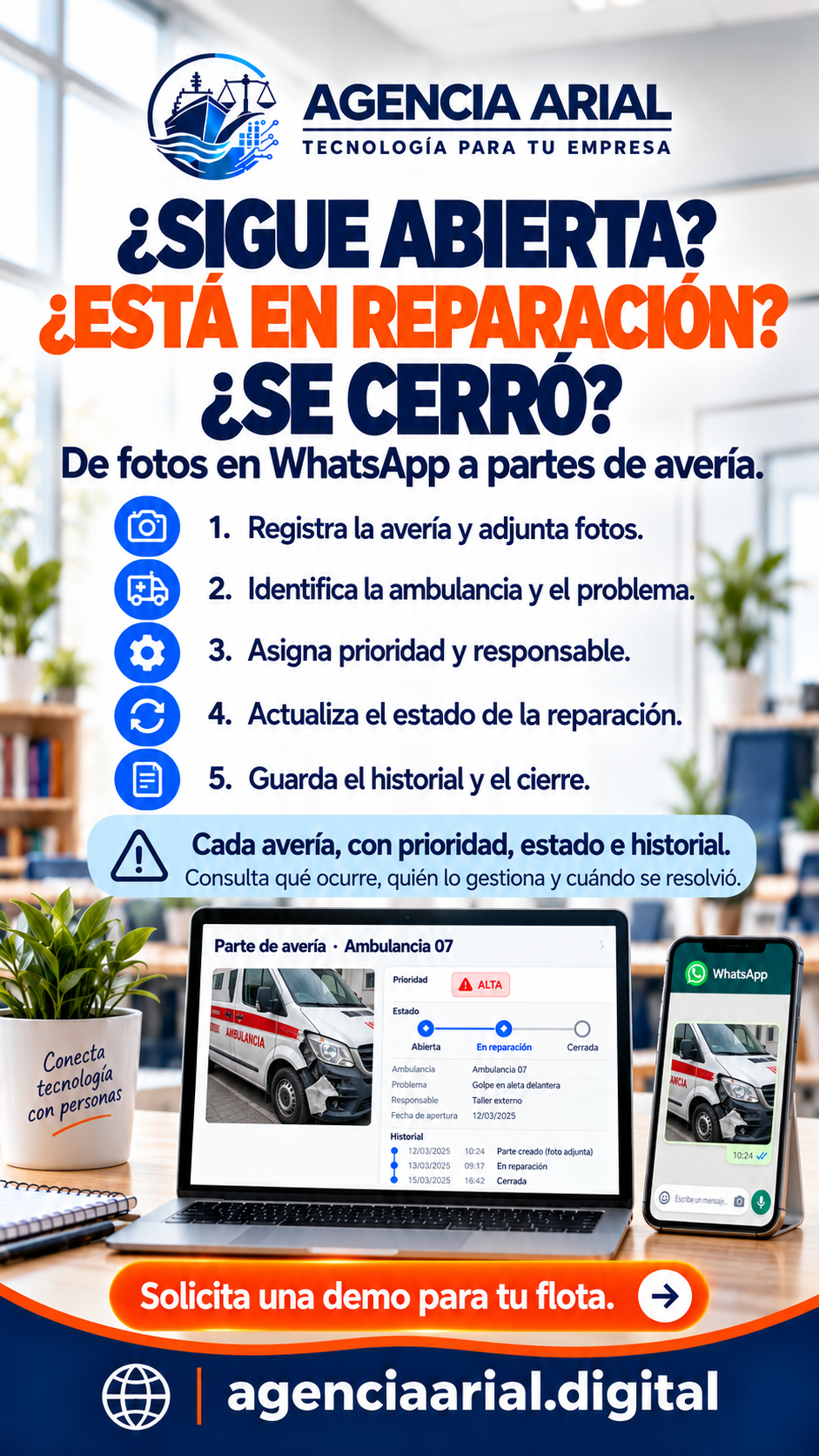 Averías de la flota: del WhatsApp a un seguimiento real