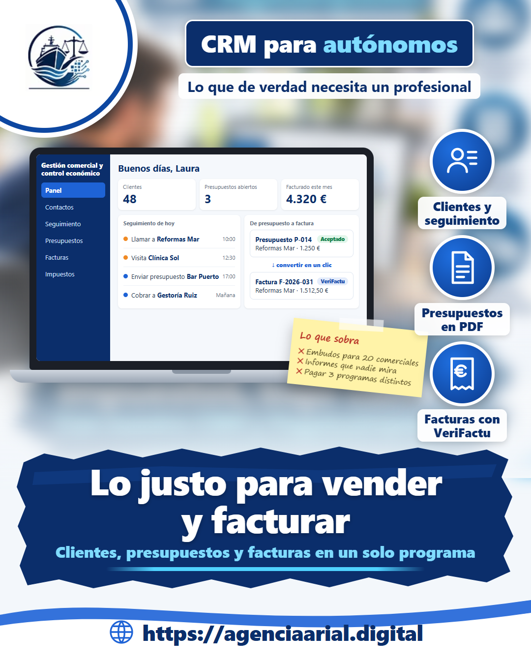 CRM para autónomos: qué necesita de verdad un profesional