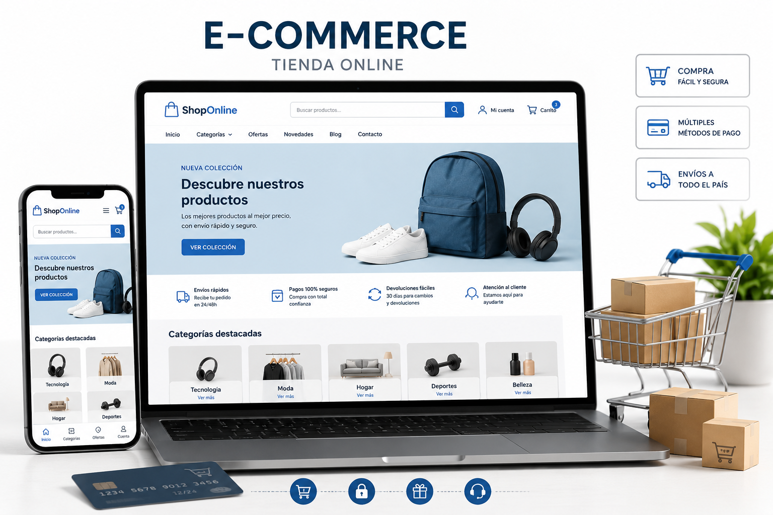 Desarrollo ecommerce (hasta 50 productos)
